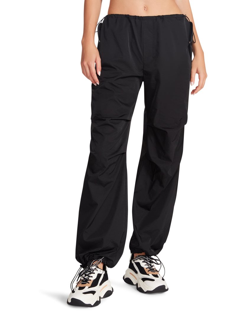 Black Steve Madden Pia Parachute Women's Pants | PH 5028VLP